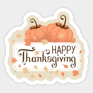 Happy Thanksgiving Day Sticker